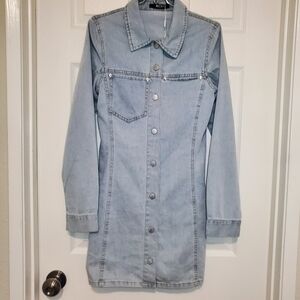 Miss Lola Denim Dress NWT Sz S